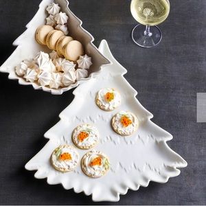 Pottery Barn holiday serving plate and bowl set